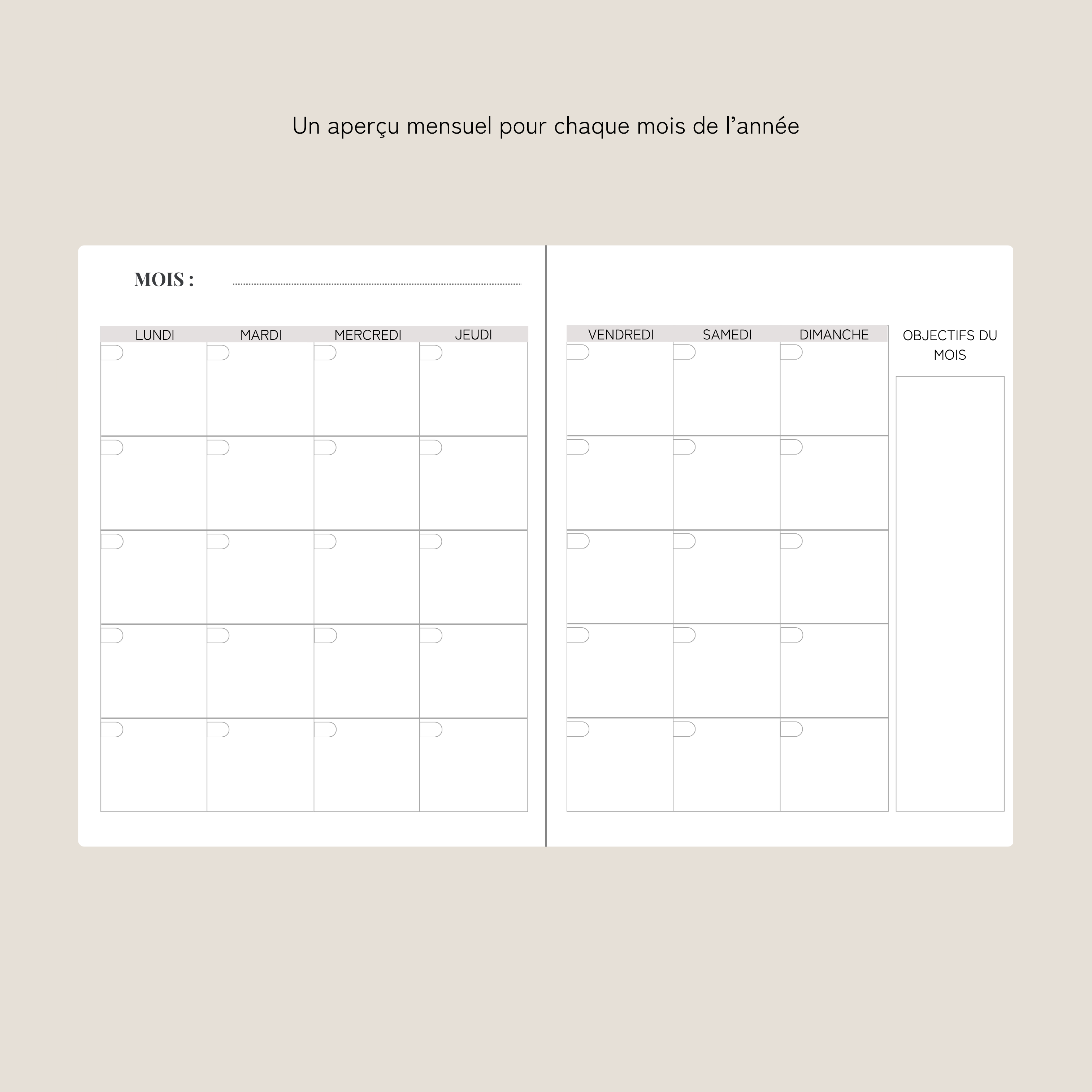 L'agenda "De Fajr à Icha" - Version papier